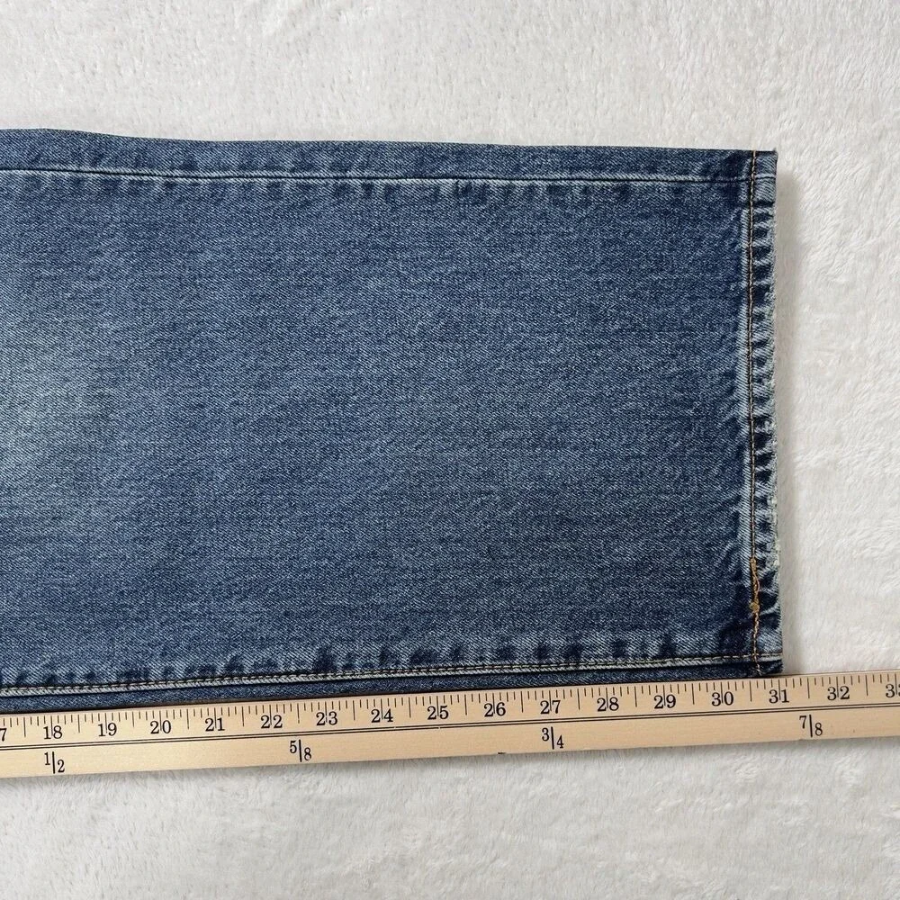 Levis Premium‎ 568 Loose Straight Jeans Mens Sz 36x32 Medium Wash 100% Cotton